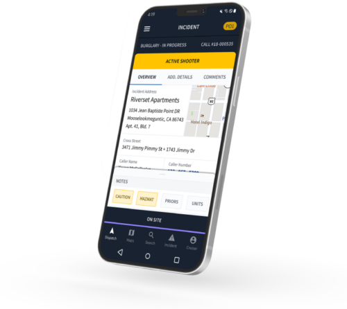 CentralSquare's MobileX software on a mobile device.