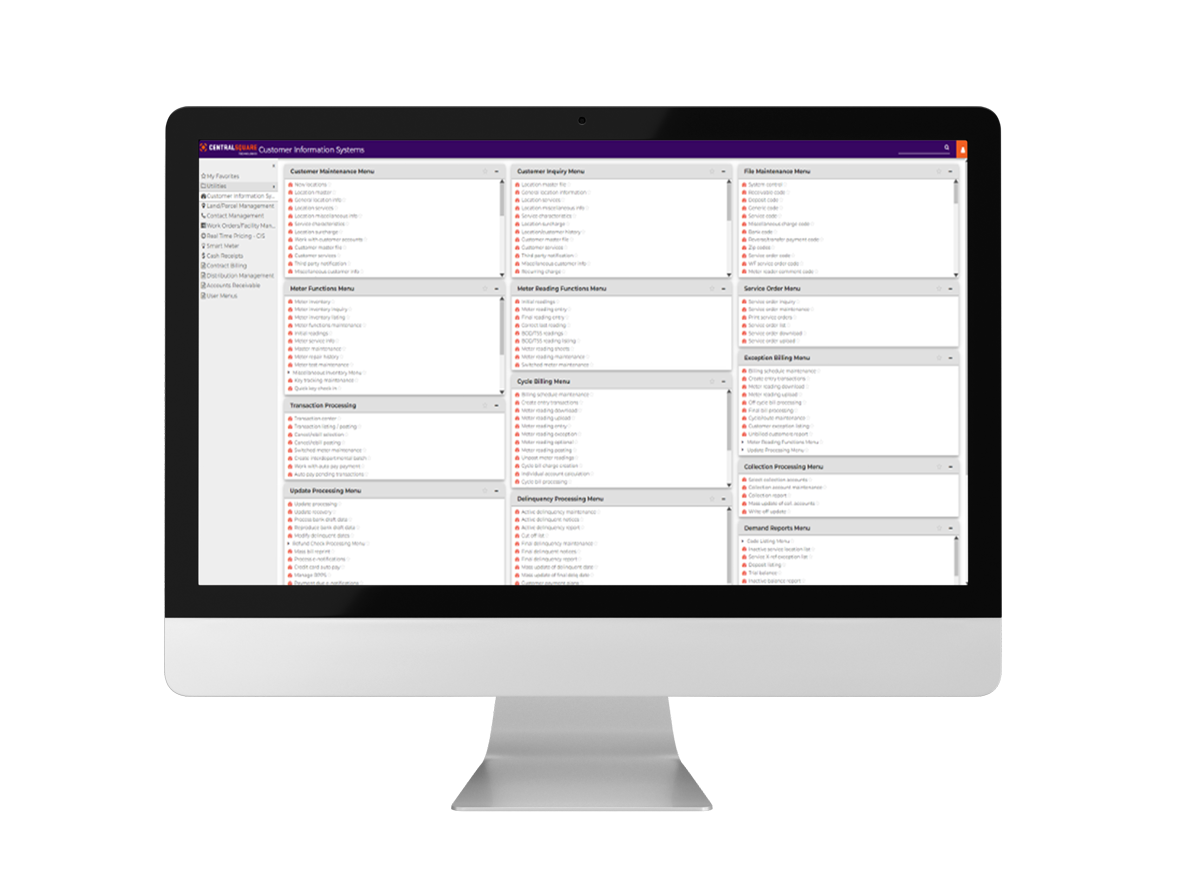 Product image for NaviLine - CentralSquare's suite for mid-sized agencies. This image shows all of the features available in the suite.