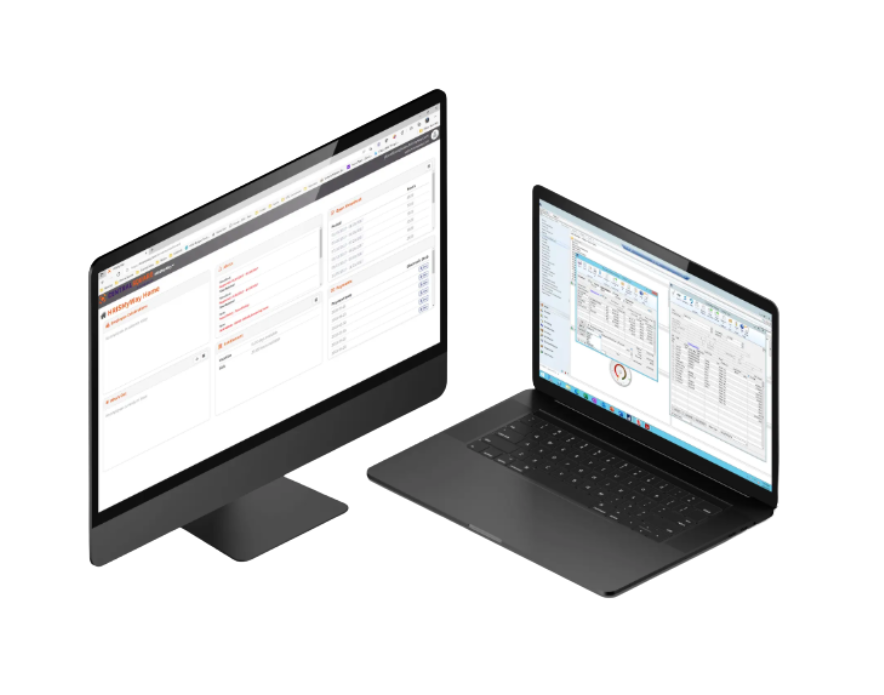 A desktop and laptop mockup of Diamond.